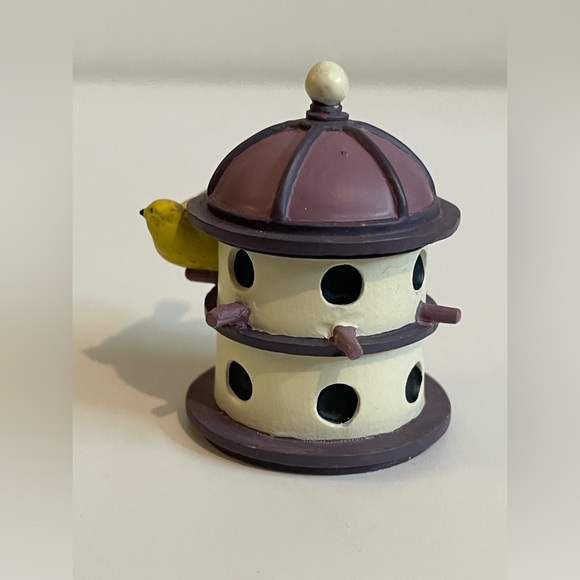 Garden Birdhouse Thimble Collection by LENOX - 
Yellow Warbler On Condo - No Box - Picture 4 of 5